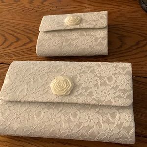 Two lace purses in different size for different occasions